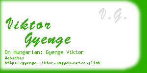 viktor gyenge business card